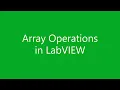 Simple Array Operations in LabVIEW