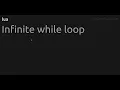 Infinite while loop