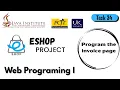 Program the Invoice Page Task 34 Eshop Web Application Web Programming Project JIAT