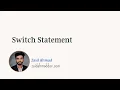 Switch Statements JavaScript Tutorial for Beginners in Urdu Hindi