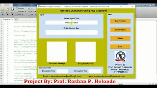 Message Encryption Using AES Algorithm Matlab Project Source Code AES Data Encryption Decryption