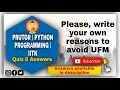 Python Programming Quiz 6 KNC402 Answers with Proper Reasoning AKTU Correct