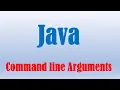 Reading Input values using Command Line Arguments