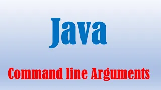 Reading Input values using Command Line Arguments