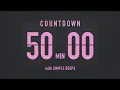 50 Minute Countdown Timer Flip Clock with Simple Beeps