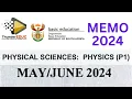 2024 MEMO FINAL EXAM PHYSICAL SCIENCES P 1 PAPER 1 GRADE 12 THUNDEREDUC by B SAM