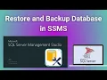 How to Restore and Back Up Database in SQL Server Management Studio SSMS Full Guide