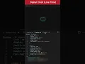 Digital Clock Live Time HTML CSS JavaScript