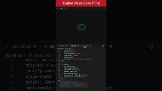 Digital Clock Live Time HTML CSS JavaScript
