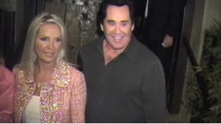 WAYNE NEWTON and wife KATHLEEN meet fans outside Beverly Hills restaurant
