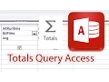 Aggregate Queries in Access Totals Queries