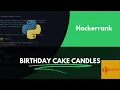 HackerRank Birt ay Cake Candles Python Solution