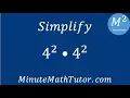 Simplify 4 2 4 2