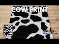 FREE GRAPH Cow Print C2C Tapestry Crochet Pattern Magic Yarn Pixels