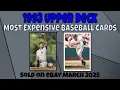 1993 Upper Deck Most Expensive eBay Sales Baseball Cards - March 2025