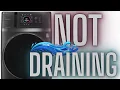 GE Washer Dryer Combo Not Draining Disassembly Pump Fix Inside