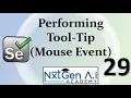 Selenium Tutorials for Beginners 29 How to perform Tool-Tip