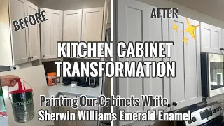 BEST TECHNIQUE FOR PAINTING CABINETS Transforming The Kitchen With Sherwin Williams Emerald Enamel