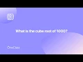 what is the cube root of 1000