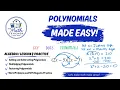Polynomials Made Easy Step-by-Step Algebra 1 Review and Practice