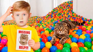 Oliver ve Annesi Her Yerde Renkli Toplar! Eğlenceli Macera