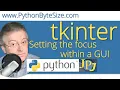 Setting the focus within a Python GUI
