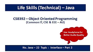 Java Interface Extending interface Extending a class and interfaces CS8392 - OOP 22