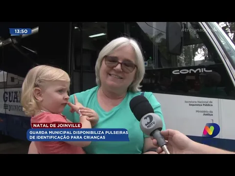 Natal de Joinville: Guarda Municipal disponibiliza pulseiras de identificação para crianças
