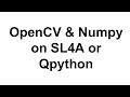 OpenCV and Numpy on SL4A or Qpython