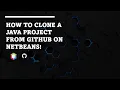 How to clone a JAVA project from GITHUB on NETBEANS