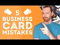 5 Business Card Design Mistakes to Avoid Business Card Design Tips
