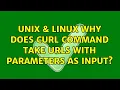 Unix Linux Why does curl command take urls with parameters as input