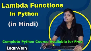 Lambda Functions in Python How to Use Lambda Function in Python Full in Hindi LearnVern