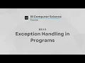 IB Computer Science B2 1 3 Exception Handling in Programs