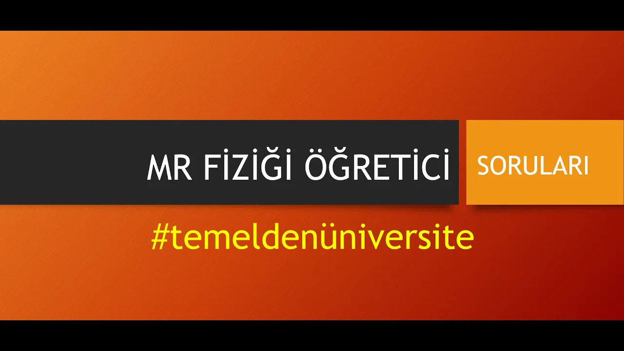 MR Fiziği Öğretici Sorular #tgt #tıbbigörüntüleme #mr #vize
