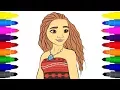 Princess Moana Coloring Pages for Kids