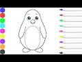 Penguin - Coloring Pages How To Color Draw Apple Pencil Ipad