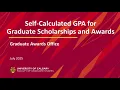 Self-Calculated GPA Instructions for Scholarships and Awards Applications