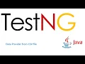 9 TestNG Framework Data Driven TestNG Data Provider Form CSV file