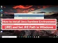How to Install Java Runtime Environment JRE and Set JRE Path in Windows 10