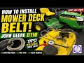 John Deere D110 Deck Belt Replacement MUST-DO Deck Service Tips