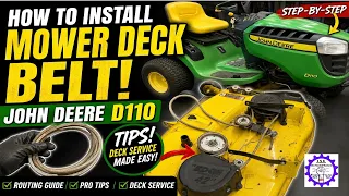 John Deere D110 Deck Belt Replacement MUST-DO Deck Service Tips