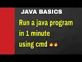 How to compile and run a java program using cmd In Hindi run a java program using command prompt