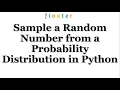 Sample a Random Number from a Probability Distribution in Python