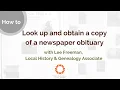 How to find and print an obituary