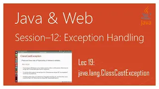 Exception Handling in Java Readymade Exception Classes java lang ClassCastException