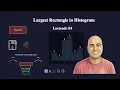 Largest Rectangle in Histogram - Leetcode 84 One-Pass Monotonic Stack Java Python