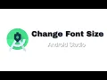How to change the code display font size in Android Studio