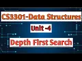 Depth First Search DFS in data structures tamil CS3301 Anna university reg-2021