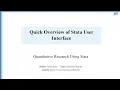 Stata User Interface - Introduction to Stata